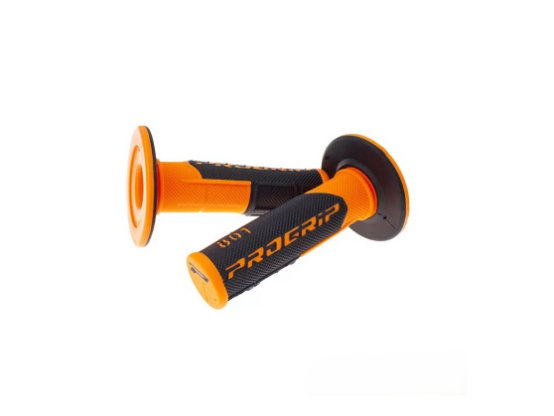 Moto stūres gumijas rokturu komplekts Enduro PROGRIP 801 oranži/melns Moto stūres gumijas rokturu komplekts Enduro PROGRIP 801 oranži/melns