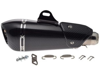 Universāls izputēja trokšņa slapētāja pēdējais bundulis Black CARBON L-353mm