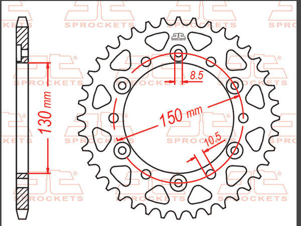 JTR245/3,48 Aizmugurējais zobrats tērauda, ķēdes tips: 520, zobu skaits: 48 paredzēts GILERA RC; HONDA CB, FMX, FX, NSR, NX, VTR, VTZ, XL, XLR, XR; YAMAHA FZ, WR 200-650 1979-2018 JTR245/3,48 Aizmugurējais zobrats tērauda, ķēdes tips: 520, zobu skaits: 48 paredzēts GILERA RC; HONDA CB, FMX, FX, NSR, NX, VTR, VTZ, XL, XLR, XR; YAMAHA FZ, WR 200-650 1979-2018 - Image 2