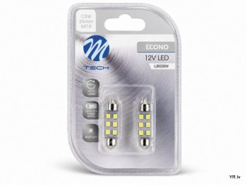 LED gaismas spuldze C5W Basic (blisters, 2 gab.) 12V, Balts, 1W