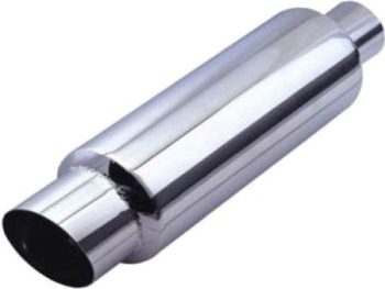 Izpūtēja bundulis Garums: 340mm; Priekšā: 90x90mm; Diametrs aizmugurē: 50mm