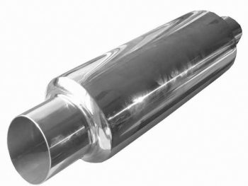 Izpūtēja bundulis Garums: 420/405 mm; Priekšā: 75x78 mm; Diametrs aizmugurē: 50 mm; Krāsa: hroms