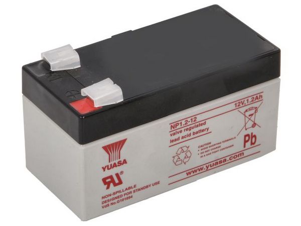 Akumulators elektrosistēmas atmiņas uzturēšanai 1.2AH 12V 97x43x58 YUASA NP1.2-12 Akumulators elektrosistēmas atmiņas uzturēšanai 1.2AH 12V 97x43x58 YUASA NP1.2-12