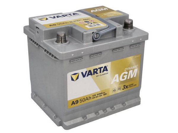 Akumulators START&STOP 50Ah 540A 12V Dynamic AGM (Labais+) VARTA Akumulators START&STOP 50Ah 540A 12V Dynamic AGM (Labais+) VARTA