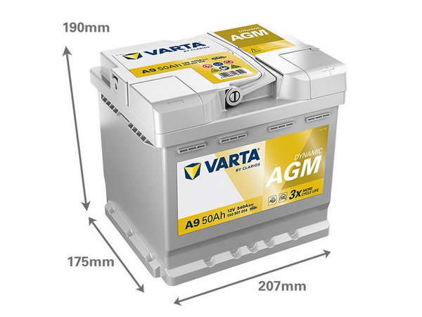 Akumulators START&STOP 50Ah 540A 12V Dynamic AGM (Labais+) VARTA Akumulators START&STOP 50Ah 540A 12V Dynamic AGM (Labais+) VARTA - Image 4