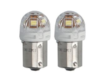 LED gaismas spuldze (Blisters 2 gab.) 12/24V 1,25/1W BA15S Pro7000 SI, cool white