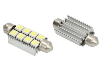 LED gaismas spuldze C5W Premium (blisters, 2 gab.) 12V, Balts, 1,92W