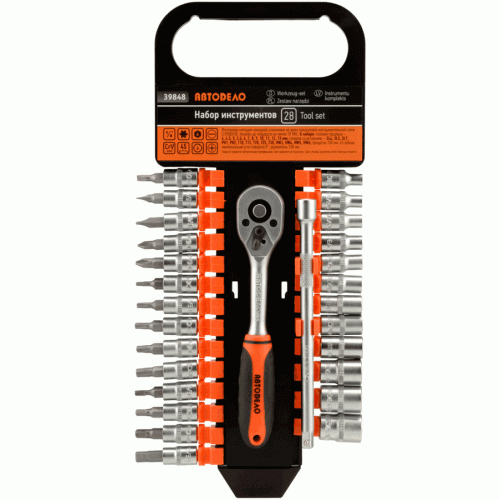 Instrumentu komplekts, 28 gab., 1/4" DR AMIO-39848 Instrumentu komplekts, 28 gab., 1/4" DR AMIO-39848