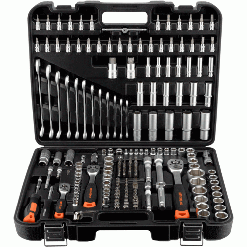 Auto instrumentu komplekts, 216 gab., 1/4"DR, 3/8"DR, 1/2"DR AMIO-39926 Auto instrumentu komplekts, 216 gab., 1/4"DR, 3/8"DR, 1/2"DR AMIO-39926