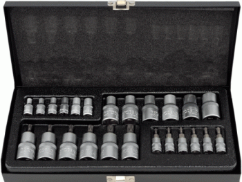 Torx uzgaļu komplekts 1/4" 1/2" AMIO-39924