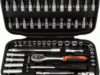 57 daļu instrumentu komplekts, 1/4" DR AMIO-39927