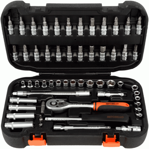 57 daļu instrumentu komplekts, 1/4" DR AMIO-39927 57 daļu instrumentu komplekts, 1/4" DR AMIO-39927
