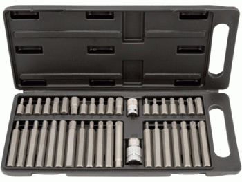 Torx®, Spline un Hex ieliktņu uzgaļu komplekts AMIO-40640