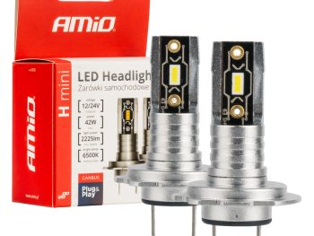 LED H7/H18 priekšējie lukturi H-mini sērija Canbus 42W AMIO-03332