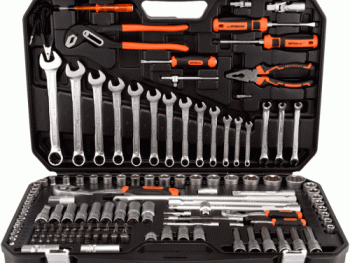 Profesionālu instrumentu komplekts 139 vienības 1/4" DR 1/2" DR AMIO-39814