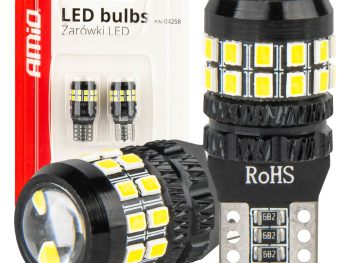 LED CANBUS T10 W5W 27SMD 2016 Balts 12V/24V AMIO-04258