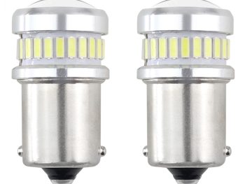 LED CANBUS 3014 24SMD + 3030 6SMD 1156 BA15S P21W R10W R5W Balts 12V/24V AMIO-02448