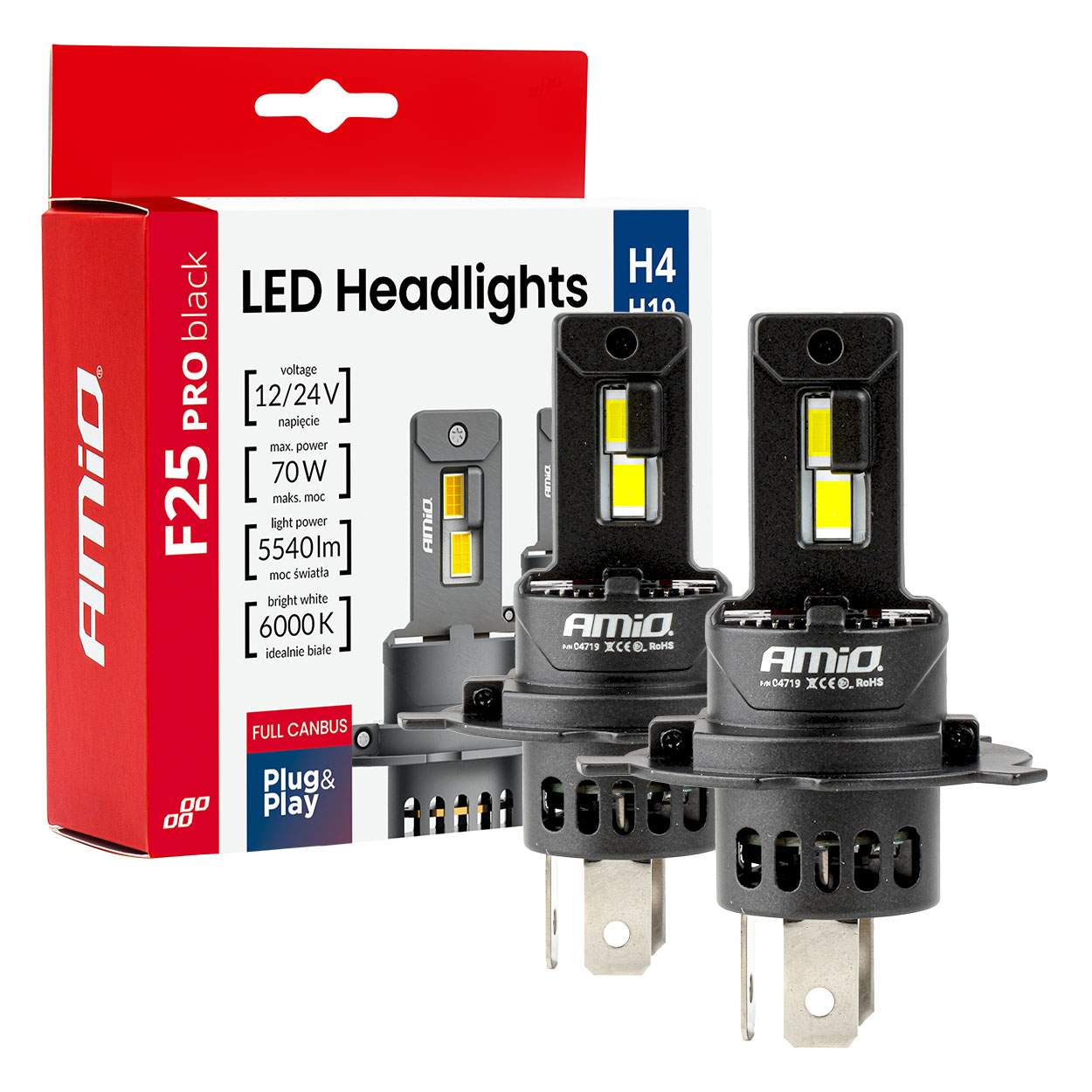 LED H4/H19 70W priekšējie lukturi Sērija F25 PRO MELNI FULL CANBUS 12/24V AMIO-04719 LED H4/H19 70W priekšējie lukturi Sērija F25 PRO MELNI FULL CANBUS 12/24V AMIO-04719