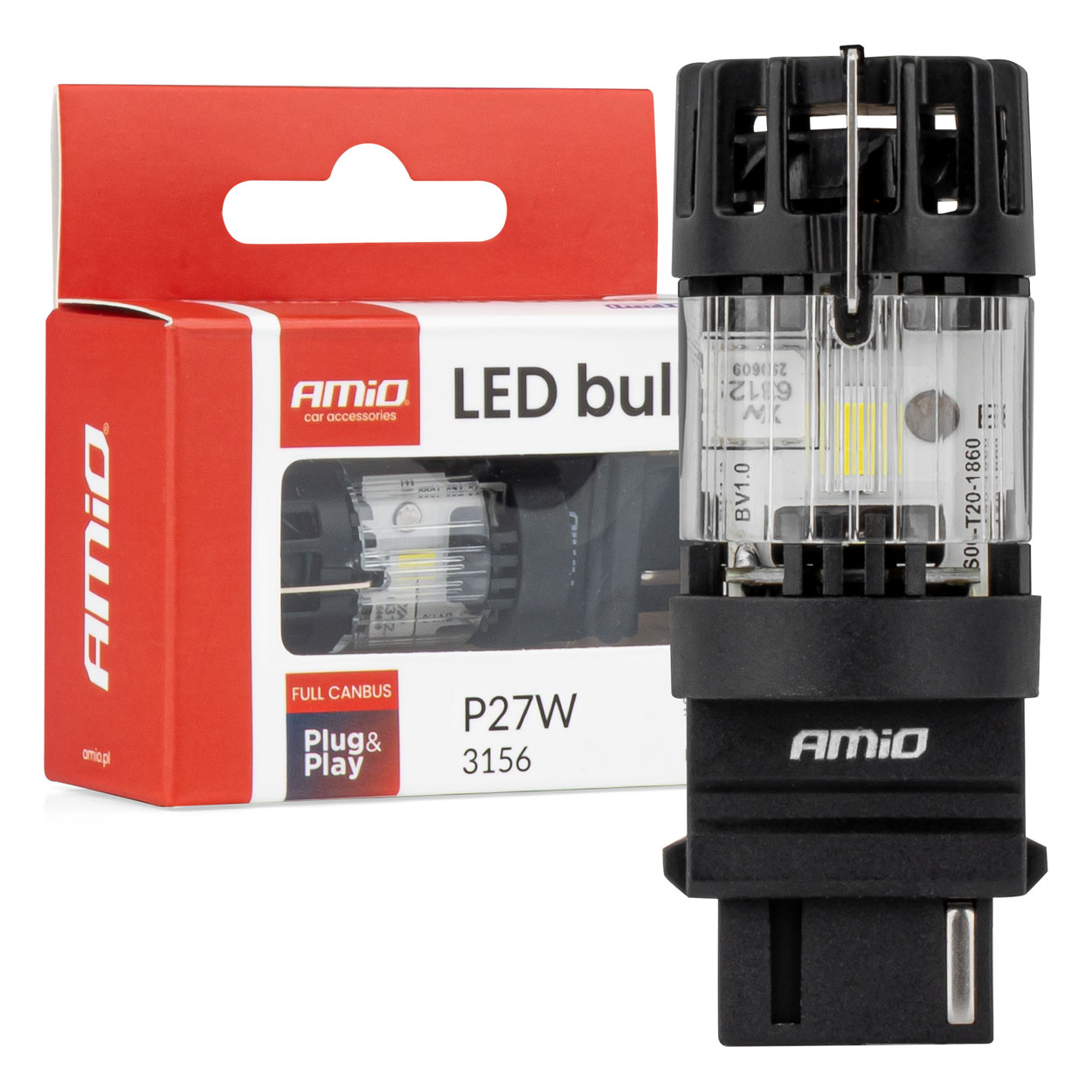 LED P27W spuldze LumiTec 3156 12V FULL CANBUS balta 1 gab. AMIO-04690 LED P27W spuldze LumiTec 3156 12V FULL CANBUS balta 1 gab. AMIO-04690