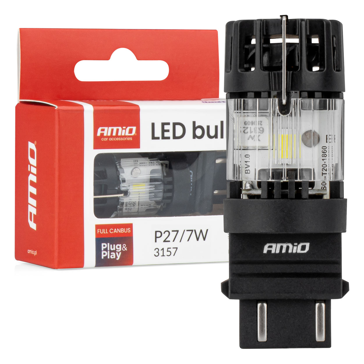 LED spuldze LumiTec 3157 P27/7W 12V FULL CANBUS balta 1 gab. AMIO-04691 LED spuldze LumiTec 3157 P27/7W 12V FULL CANBUS balta 1 gab. AMIO-04691