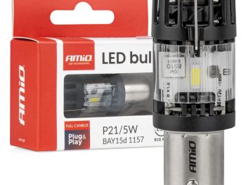 LED spuldze LumiTec BAY15D P21/5W 12V FULL CANBUS balta 1 gab. AMIO-04689