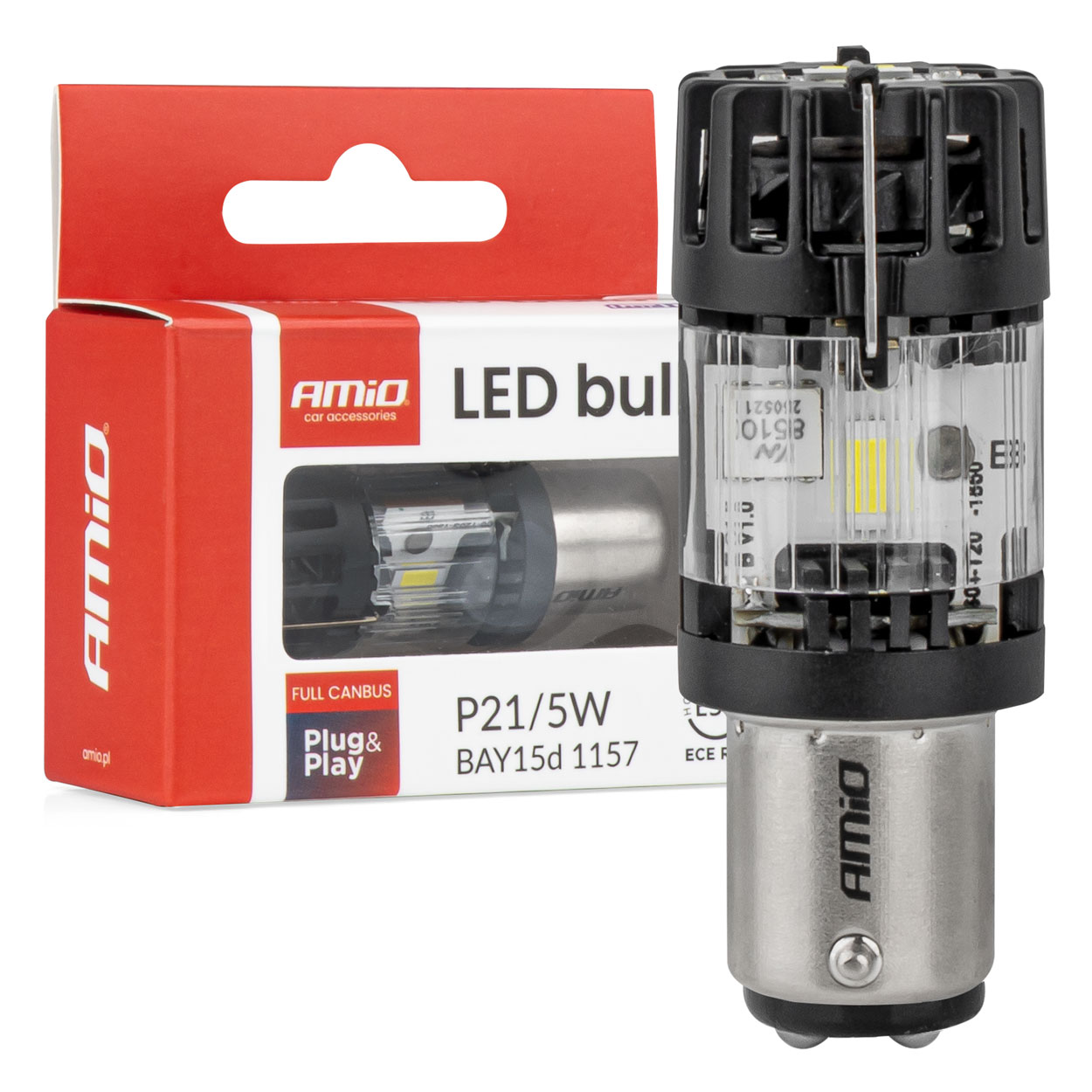 LED spuldze LumiTec BAY15D P21/5W 12V FULL CANBUS balta 1 gab. AMIO-04689 LED spuldze LumiTec BAY15D P21/5W 12V FULL CANBUS balta 1 gab. AMIO-04689