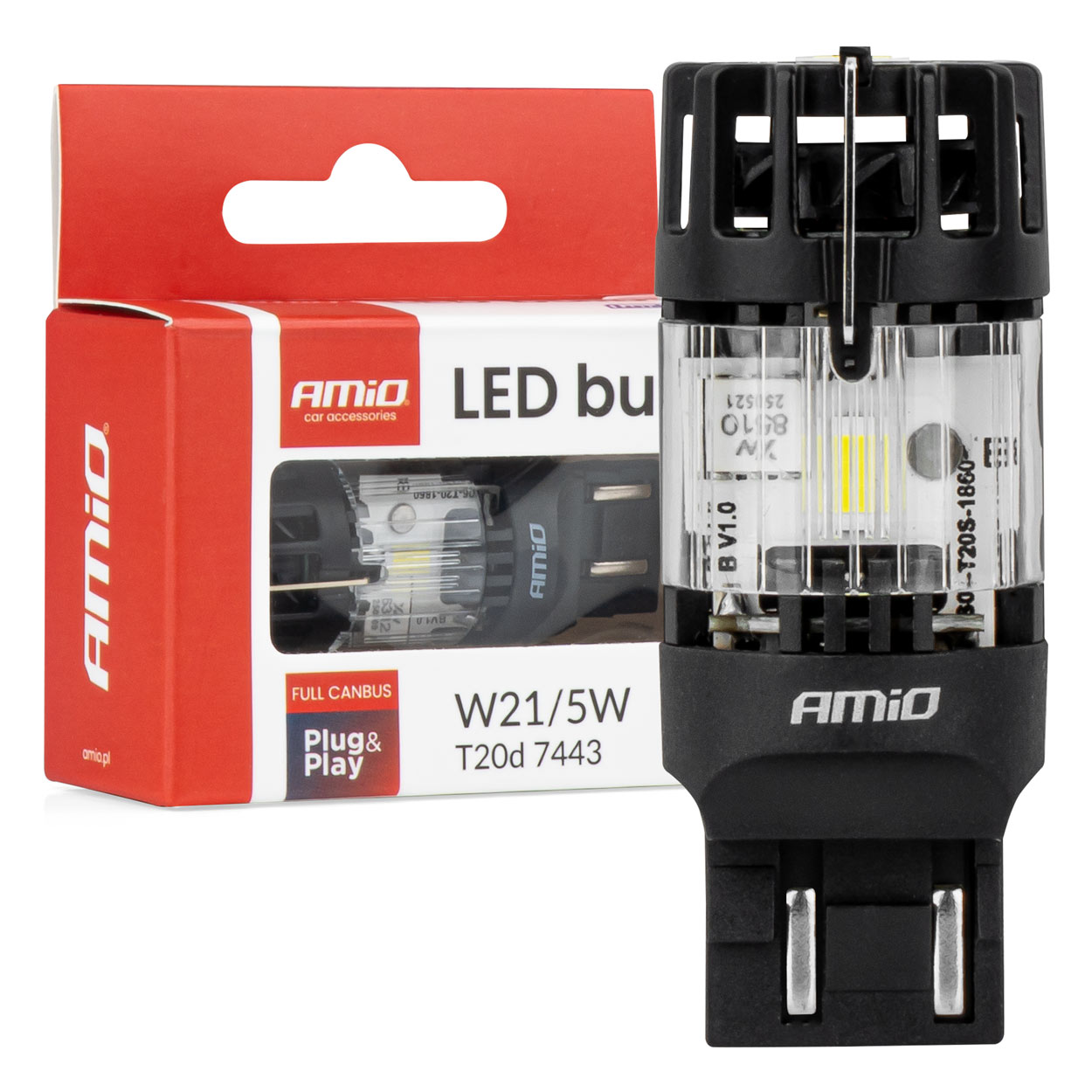 LED spuldze LumiTec T20D 7443 W21/5W 12V FULL CANBUS balta 1 gab. AMIO-04687 LED spuldze LumiTec T20D 7443 W21/5W 12V FULL CANBUS balta 1 gab. AMIO-04687