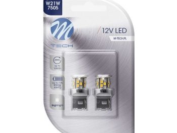 LED gaismas spuldze (Blisters 2 gab.) W21W 12V 1,32W, Balts