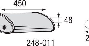 BOSAL Klusinātājs universāls ovāls (450X202/130)
