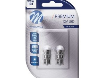 LED gaismas spuldze (Blisters 2 gab.) W5W 12V 2W, Balts