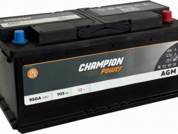 Akumulators START&STOP 105AH 950A 12V CHAMPION POWER AGM