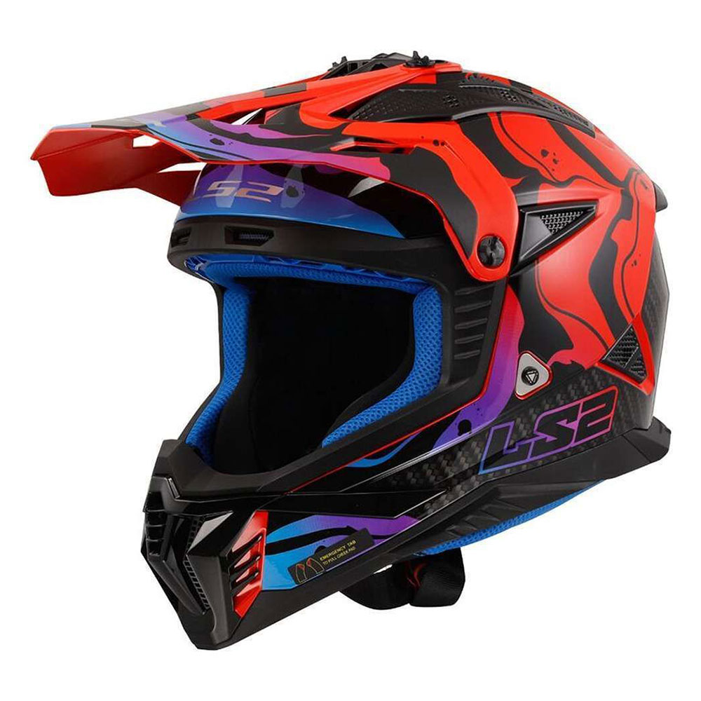 LS2 MX708 FAST II WASH, MOTO ĶIVERE, sarkana spīdīga LS2 MX708 FAST II WASH, MOTO ĶIVERE, sarkana spīdīga - Image 2