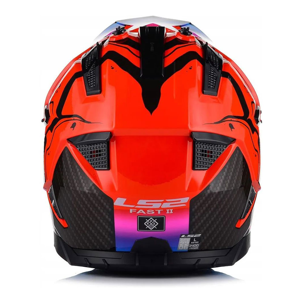 LS2 MX708 FAST II WASH, MOTO ĶIVERE, sarkana spīdīga LS2 MX708 FAST II WASH, MOTO ĶIVERE, sarkana spīdīga - Image 3