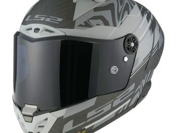 LS2 FF805 THUNDER GP AERO POLAR, MOTO ĶIVERE, melna, pelēka matēta