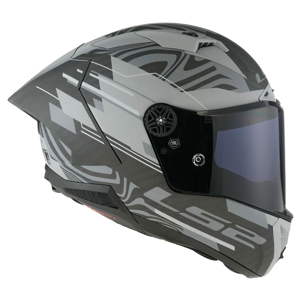 LS2 FF805 THUNDER GP AERO POLAR, MOTO ĶIVERE, melna, pelēka matēta LS2 FF805 THUNDER GP AERO POLAR, MOTO ĶIVERE, melna, pelēka matēta - Image 2