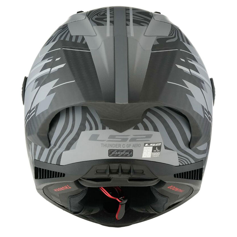 LS2 FF805 THUNDER GP AERO POLAR, MOTO ĶIVERE, melna, pelēka matēta LS2 FF805 THUNDER GP AERO POLAR, MOTO ĶIVERE, melna, pelēka matēta - Image 4