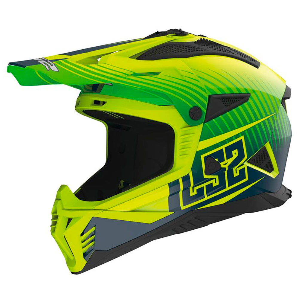 LS2 MX708 FAST II DUCK, MOTO ĶIVERE, matēta zaļa, dzeltena LS2 MX708 FAST II DUCK, MOTO ĶIVERE, matēta zaļa, dzeltena - Image 4