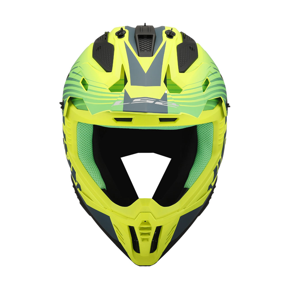LS2 MX708 FAST II DUCK, MOTO ĶIVERE, matēta zaļa, dzeltena LS2 MX708 FAST II DUCK, MOTO ĶIVERE, matēta zaļa, dzeltena - Image 3