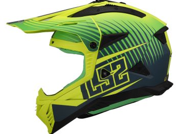 LS2 MX708 FAST II DUCK, MOTO ĶIVERE, matēta zaļa, dzeltena