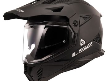 LS2 MX702 PIONEER II SOLID, MOTO ĶIVERE, melna matēta