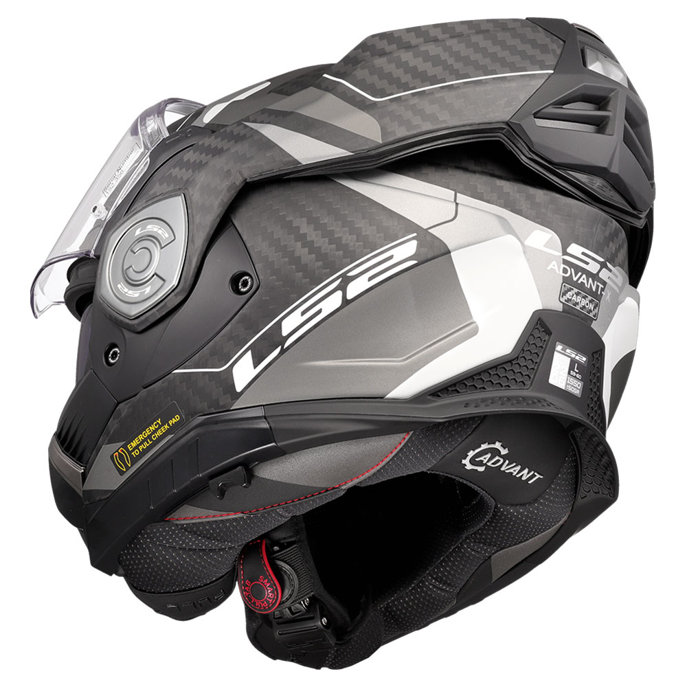 LS2 FF901 ADVANT X CARBON HORIZON, MOTO ĶIVERE, sudrabs, pelēka LS2 FF901 ADVANT X CARBON HORIZON, MOTO ĶIVERE, sudrabs, pelēka - Image 2