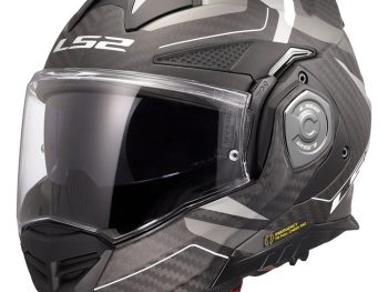 LS2 FF901 ADVANT X CARBON HORIZON, MOTO ĶIVERE, sudrabs, pelēka