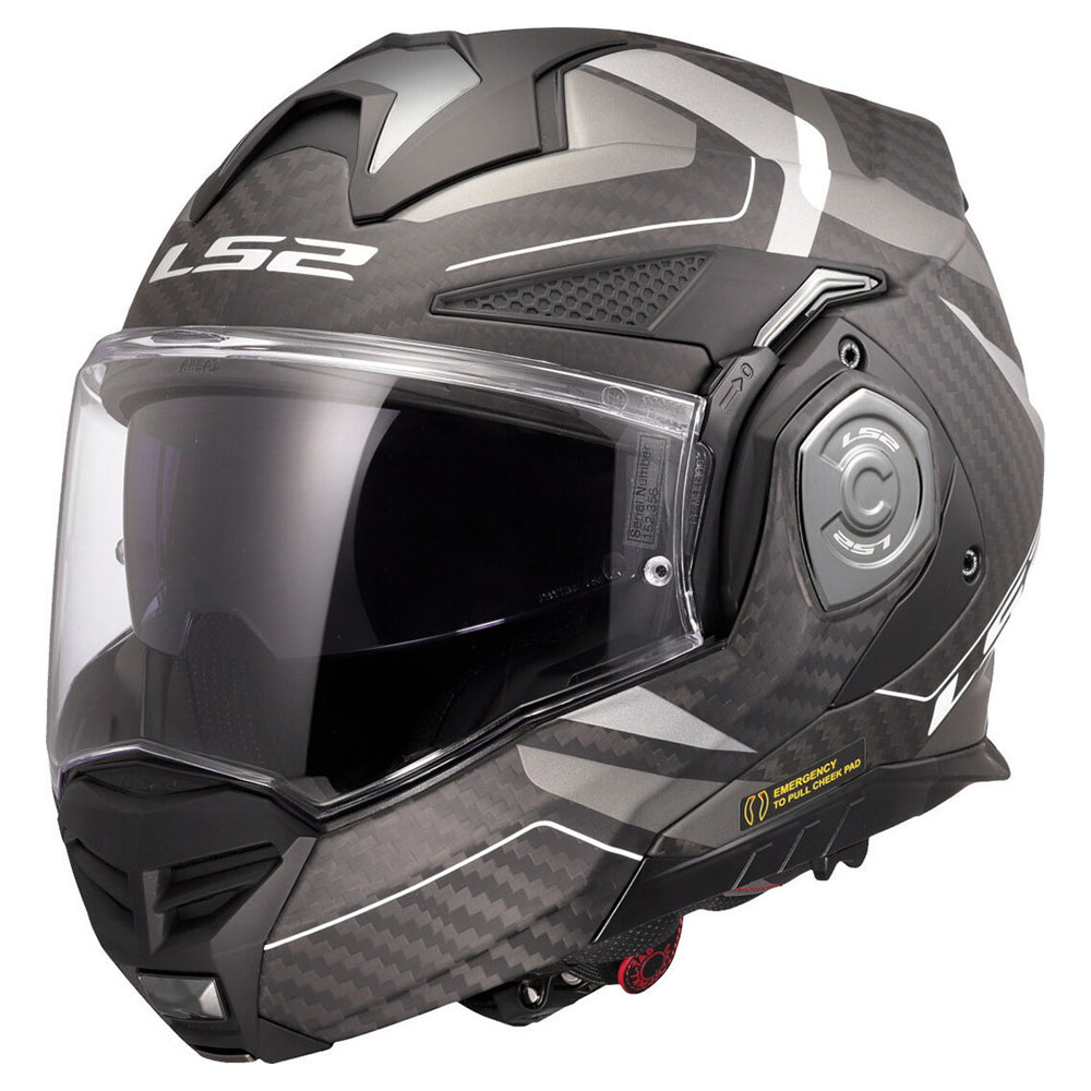 LS2 FF901 ADVANT X CARBON HORIZON, MOTO ĶIVERE, sudrabs, pelēka LS2 FF901 ADVANT X CARBON HORIZON, MOTO ĶIVERE, sudrabs, pelēka