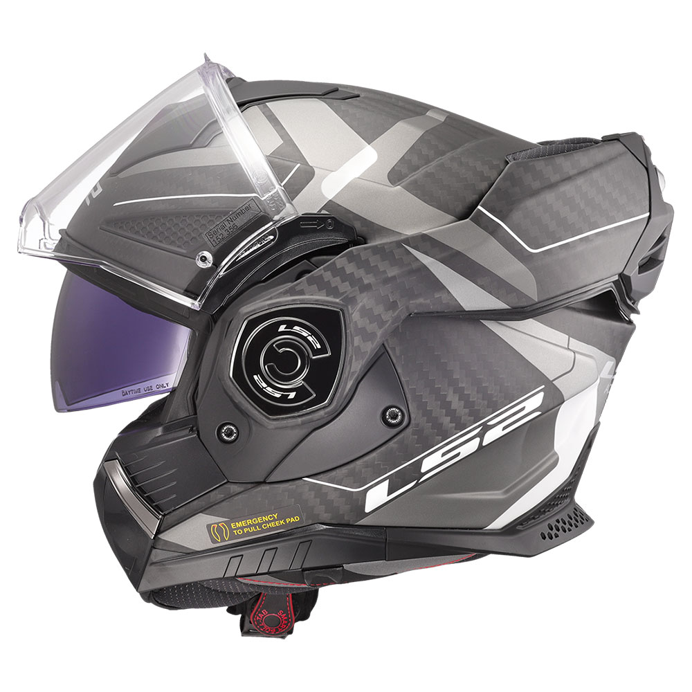 LS2 FF901 ADVANT X CARBON HORIZON, MOTO ĶIVERE, sudrabs, pelēka LS2 FF901 ADVANT X CARBON HORIZON, MOTO ĶIVERE, sudrabs, pelēka - Image 7