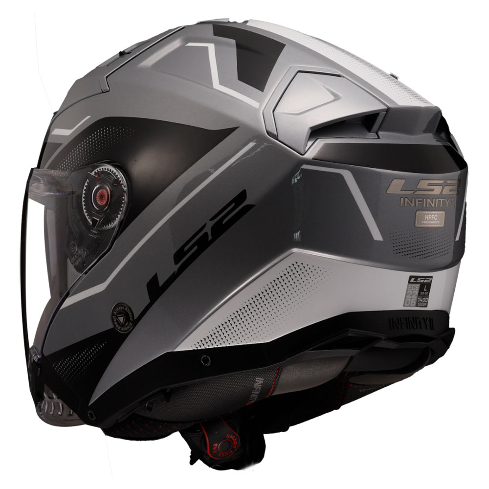 LS2 OF603 INFINITY II VEYRON, MOTO ĶIVERE, spīdīgi pelēka balta LS2 OF603 INFINITY II VEYRON, MOTO ĶIVERE, spīdīgi pelēka balta - Image 2