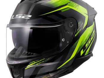 LS2 FF808 STREAM II FURY, MOTO ĶIVERE, melna, dzeltena
