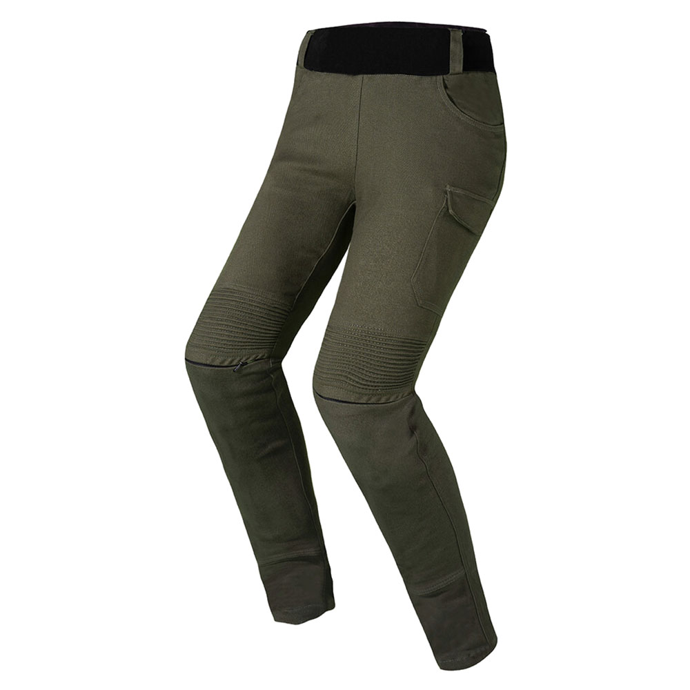 LS2 Router Lady sieviešu moto bikses - XXL, olīvju zaļa LS2 Router Lady sieviešu moto bikses - XXL, olīvju zaļa