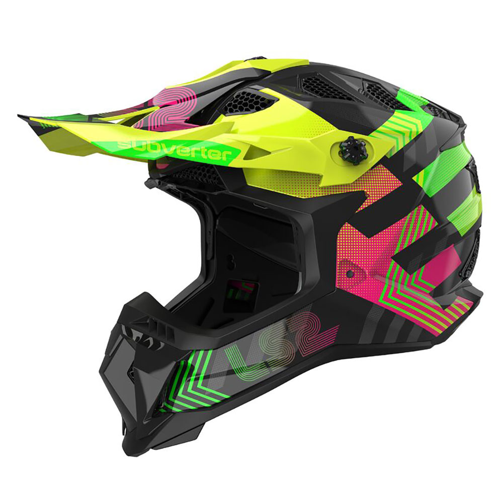 LS2 MX700 SUBVERTER EVO II CHROMATIC, MOTO ĶIVERE, melna, krāsaina LS2 MX700 SUBVERTER EVO II CHROMATIC, MOTO ĶIVERE, melna, krāsaina