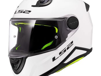 LS2 FF812 KID SOLID, MOTO ĶIVERE, spīdīgi balta