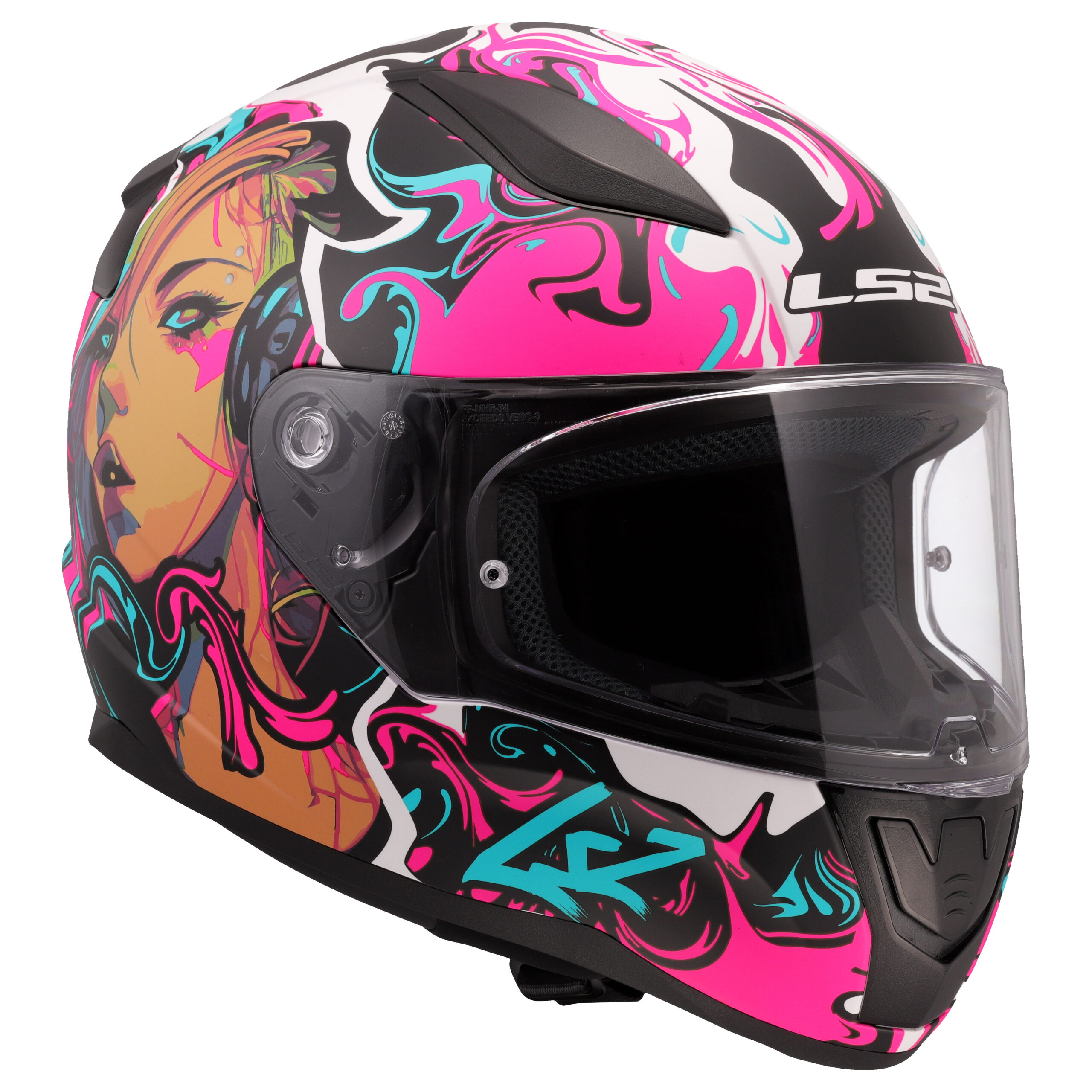 LS2 FF353 RAPID II CYBERG, MOTO ĶIVERE, matēti violeta ciāna LS2 FF353 RAPID II CYBERG, MOTO ĶIVERE, matēti violeta ciāna - Image 7